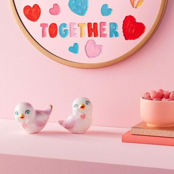 Target Love Birds Ceramic Valentine Spritz Purple Set of 2 - Picture 4 of 4